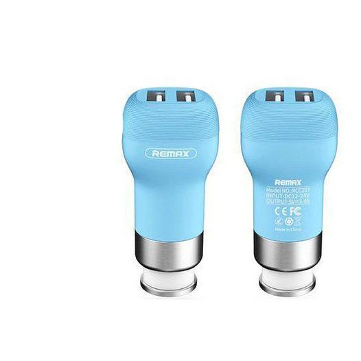Автомобільний зарядний пристрій Flinc RCC-207 2*USB blue Remax 344003